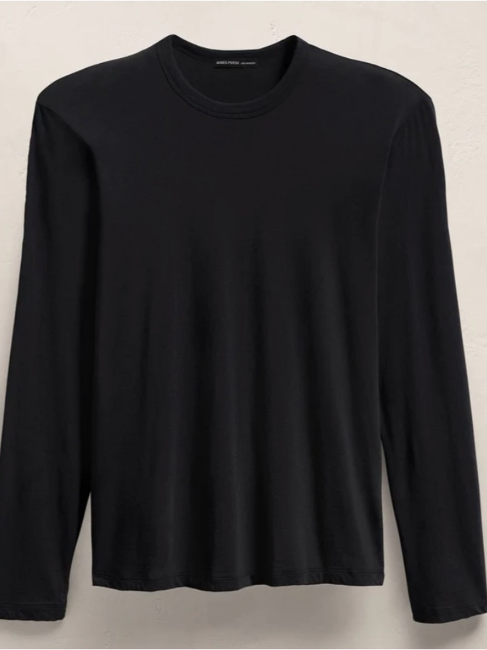NWOT JAMES PERSE LUXE LOTUS JERSEY LONG SLEEVE IN BLACK